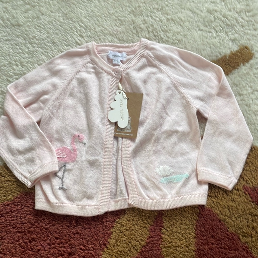 Angel Dear brand new pale pink flamingo sweater